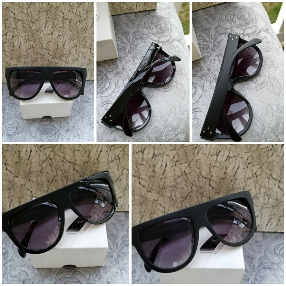 Over size black 400Uv protection sunglasses Top Fr